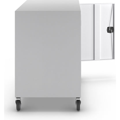 Mobile cupboard, HxWxD 920 x 920 x 610 mm, light grey RAL 7035.