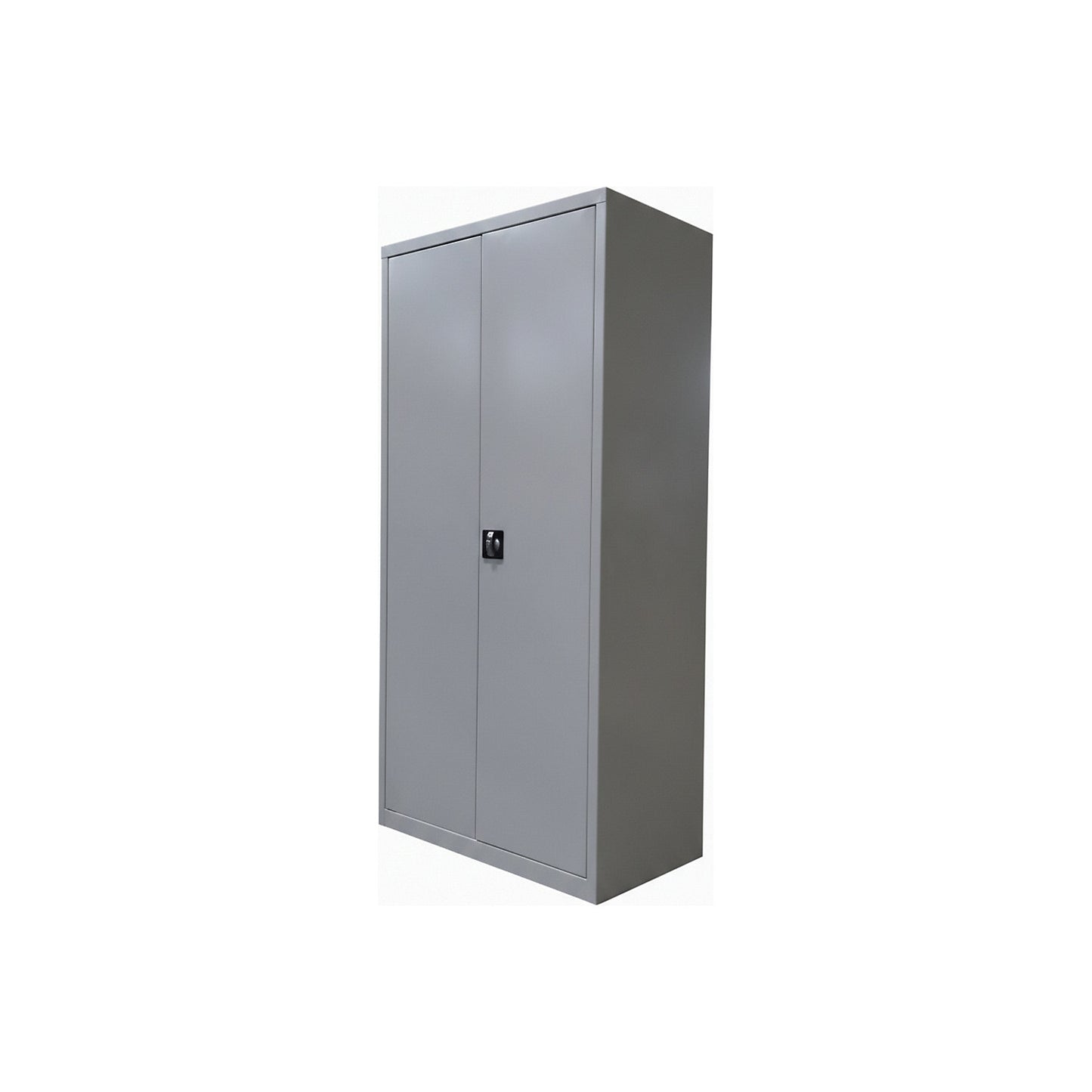 Cleaning cupboard, 1 hat shelf, 1 clothes rail, light grey.