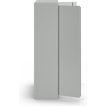 Double door cupboard, 4 shelves, width 1000 mm, light grey.