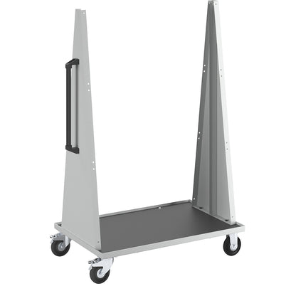 Tool trolley, empty wagons for fitting with perforated/slotted panels, 2 swivel castors with wheel stops, 2 fixed castors.