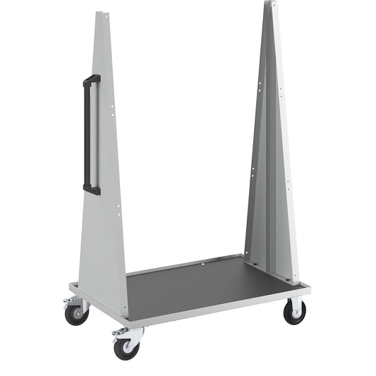 Tool trolley, empty wagons for fitting with perforated/slotted panels, 2 swivel castors with wheel stops, 2 fixed castors.