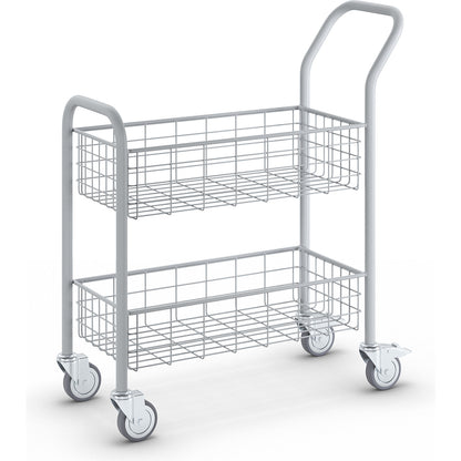 Mail distribution trolley, 2 shelves, max. load 200 kg.
