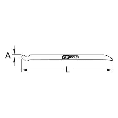 BRONZEplus tyre lever, spark free, length 400 mm.