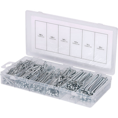 Assortment of split pins, 1000 parts, DIN 94.