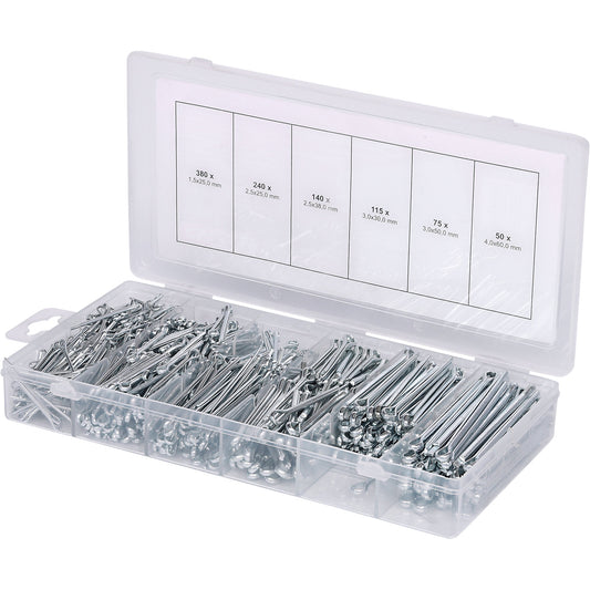 Assortment of split pins, 1000 parts, DIN 94.