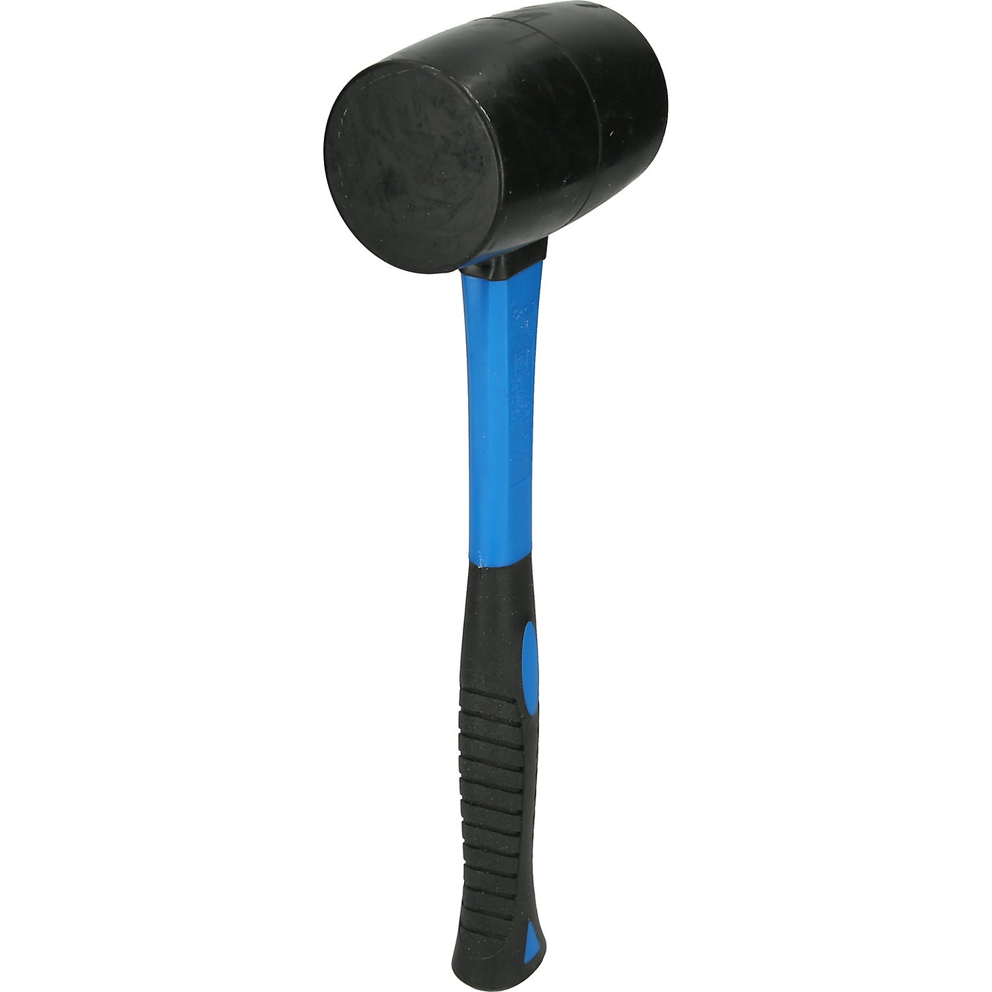 Rubber mallet, fibreglass handle, 500 g, length 325 mm.
