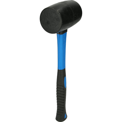 Rubber mallet, fibreglass handle, 500 g, length 325 mm.