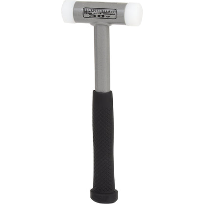 Recoil free soft faced hammer, tubular steel, 480 g.