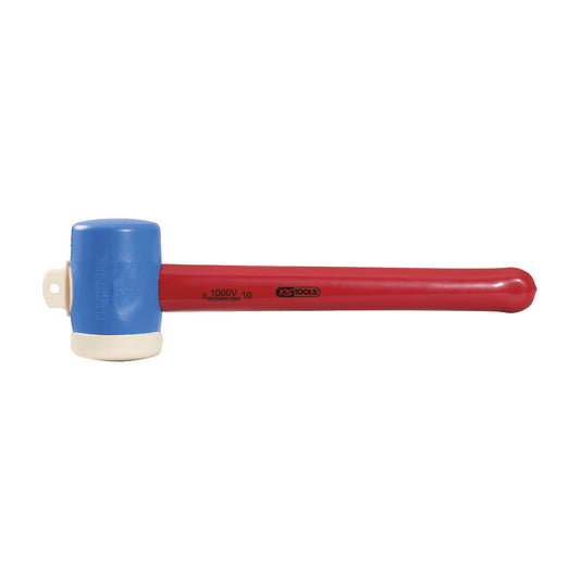 Plastic hammer with protective insulation, head Ø 55 mm, length 300 mm.