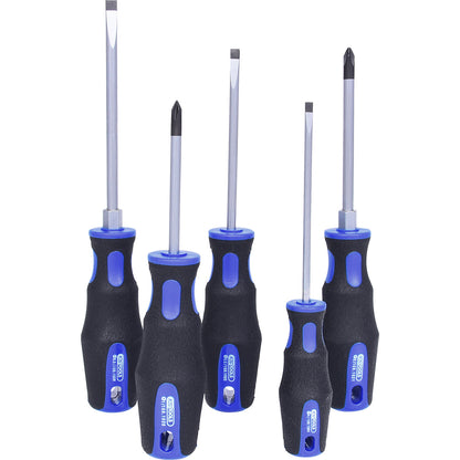 ERGOTORQUEplus screwdriver set, 2-component handle, 5 parts.