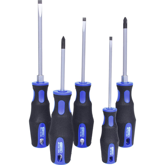 ERGOTORQUEplus screwdriver set, 2-component handle, 5 parts.