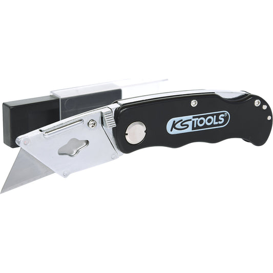 Folding knife, length 155 mm, metal handle.