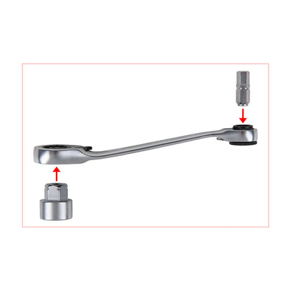 1/4'' + 11 mm go-through socket and bit set, 11 mm, 31 parts.