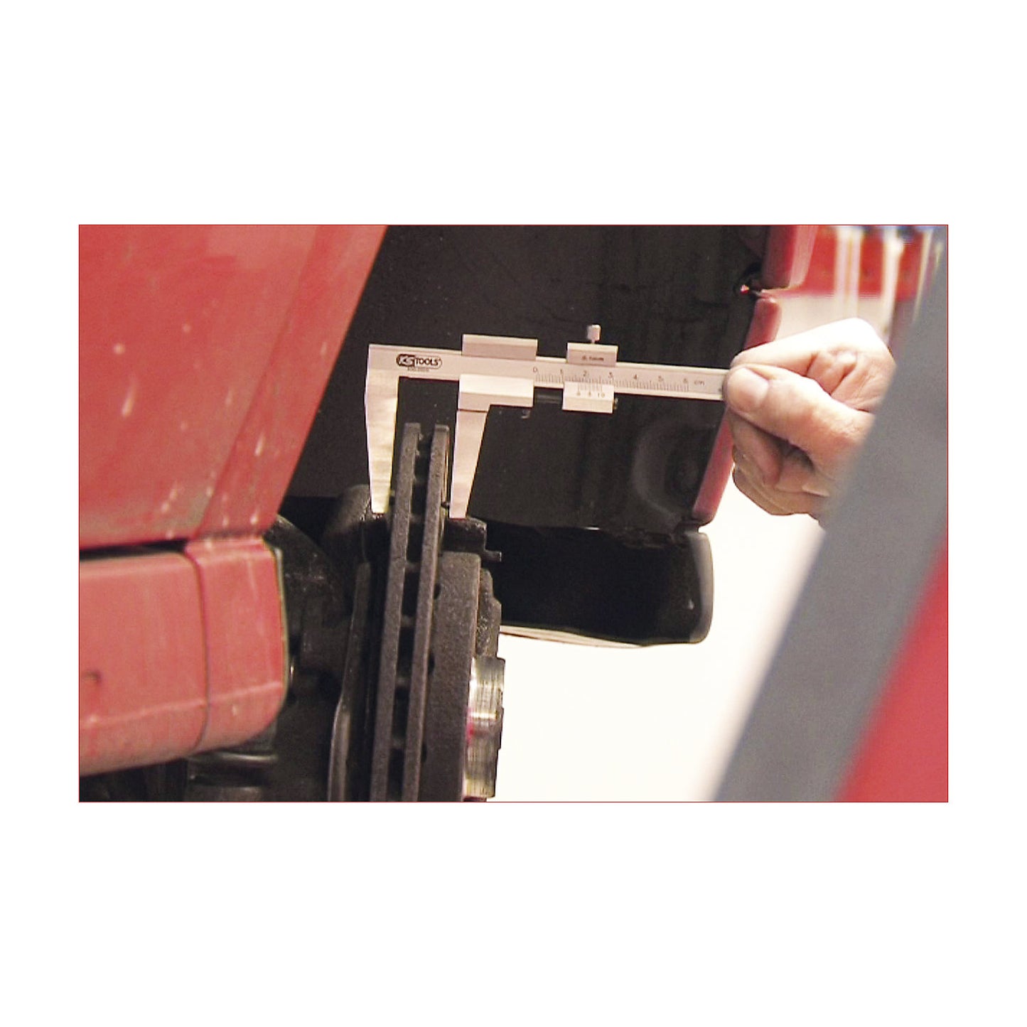Brake disc calliper gauge, measuring range 0 - 60 mm, overall length 162 mm.