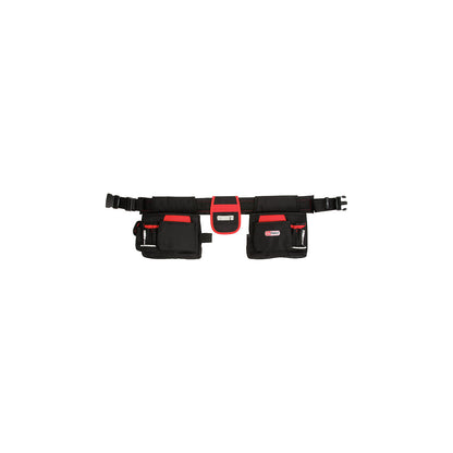 Professional tool belt, unisex, black / red.