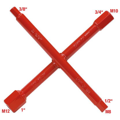 Plumber's cross wrench, 7 functions, 3/8'' - 1''.