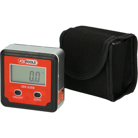 Digital inclinometer, resolution ±0.1°, magnetic base.