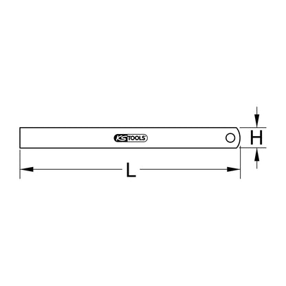 Semi-flexible steel ruler, rust free, overall length 2000 mm.