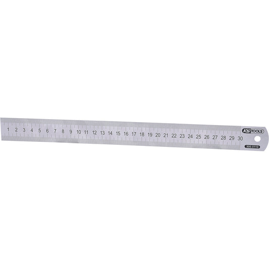 Semi-flexible steel ruler, rust free, overall length 1500 mm.