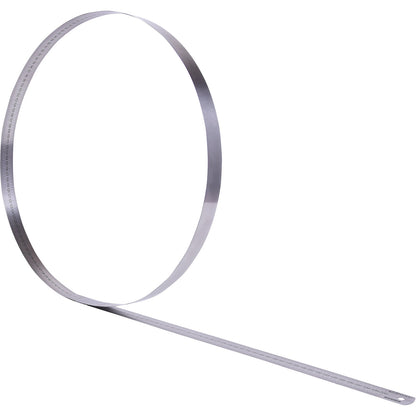 Semi-flexible steel ruler, rust free, overall length 2000 mm.