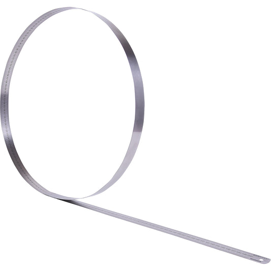 Semi-flexible steel ruler, rust free, overall length 2000 mm.