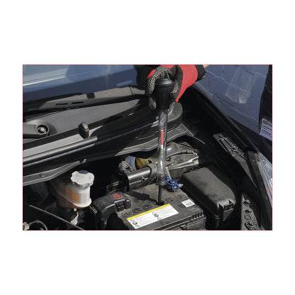 Battery acid tester, with hydrometer, overall length 280 mm.