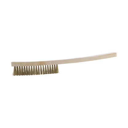 BRONZEplus wire brush, tin bronze crimped wire, 4 rows.