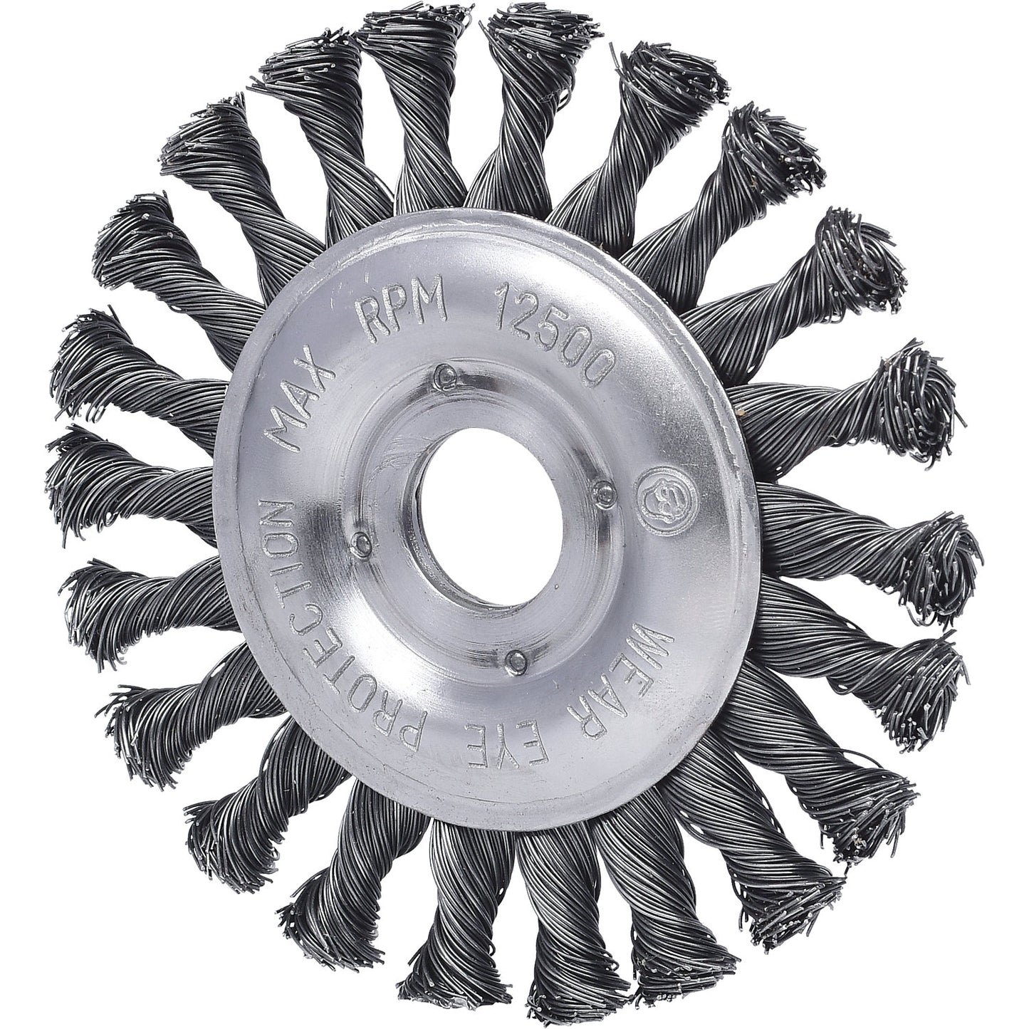 Steel wire circular brush, 0.5 mm, Ø 125 mm.