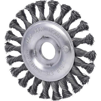 Steel wire circular brush, 0.5 mm, Ø 125 mm.