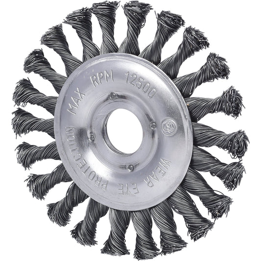 Steel wire circular brush, 0.5 mm, Ø 125 mm.