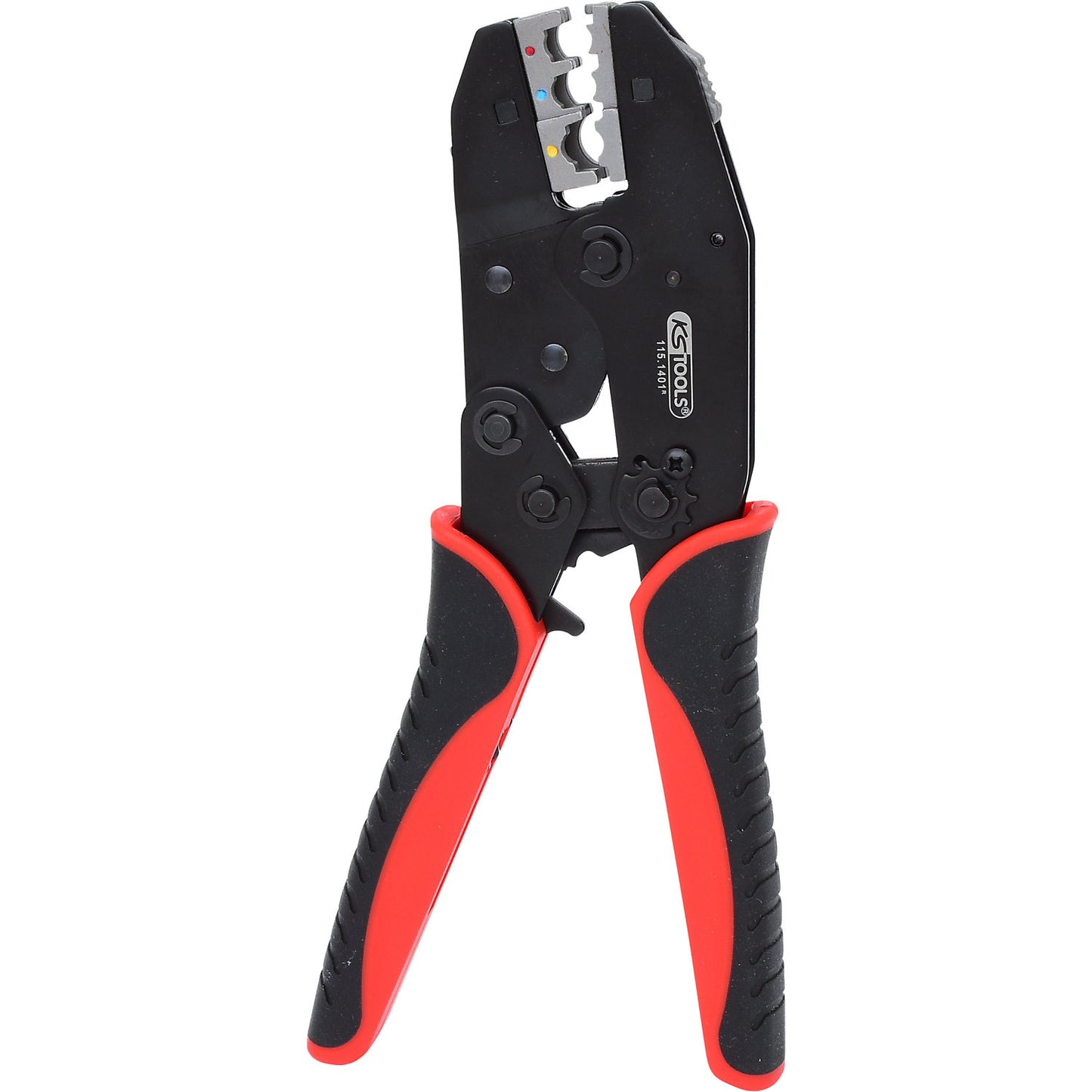 Crimping pliers, for insulated cable terminals, length 220 mm.
