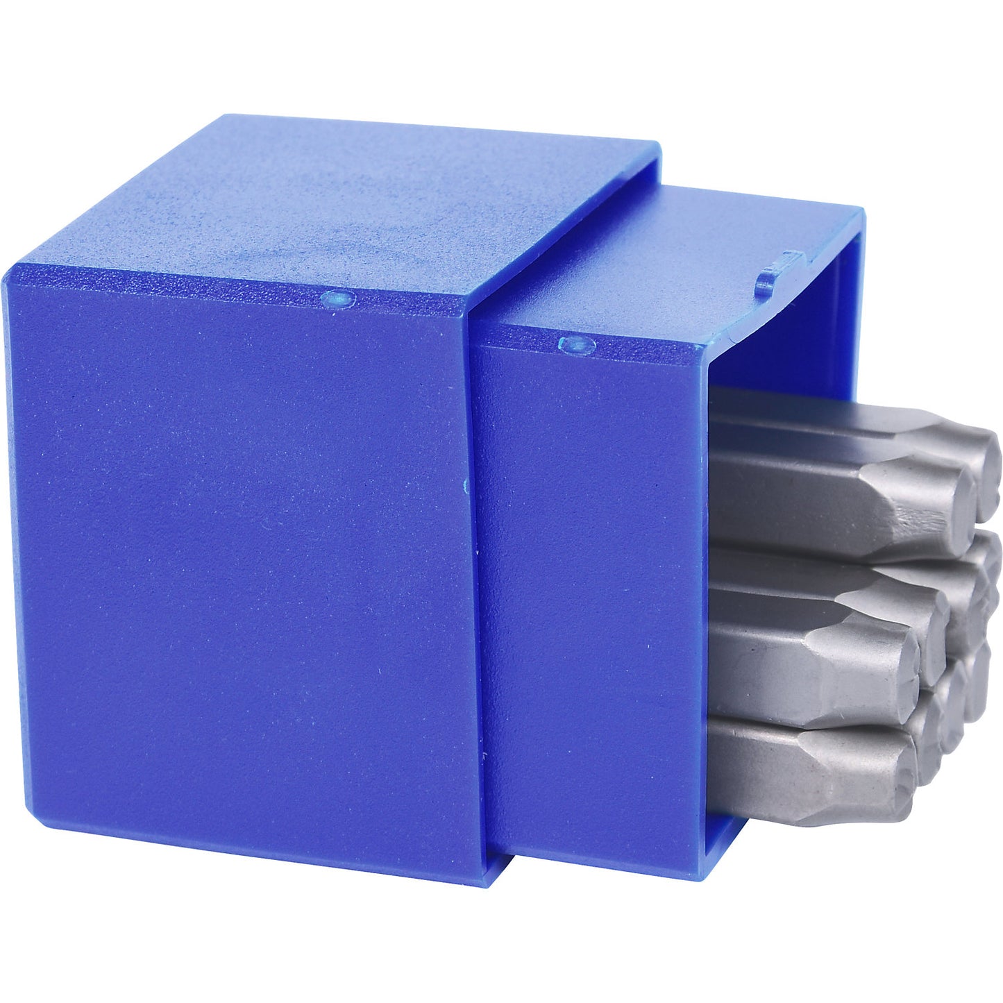 Number stamping set, 10 parts, square.