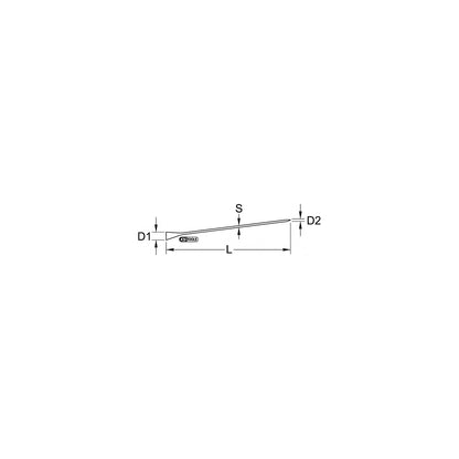 Bending iron/pry bar, overall length 405 mm, shaft diameter 16 mm.