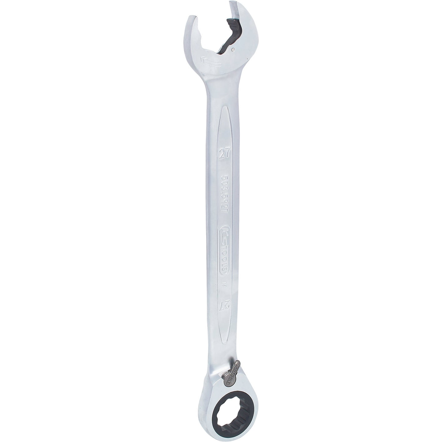 DUO GEARplus combination spanner, reversing, 15° ring offset, 27 mm.