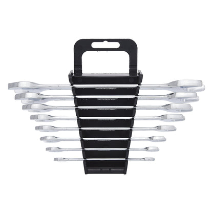 Double open ended spanner set, 6 x 7 - 20 x 22 mm, 8 parts.
