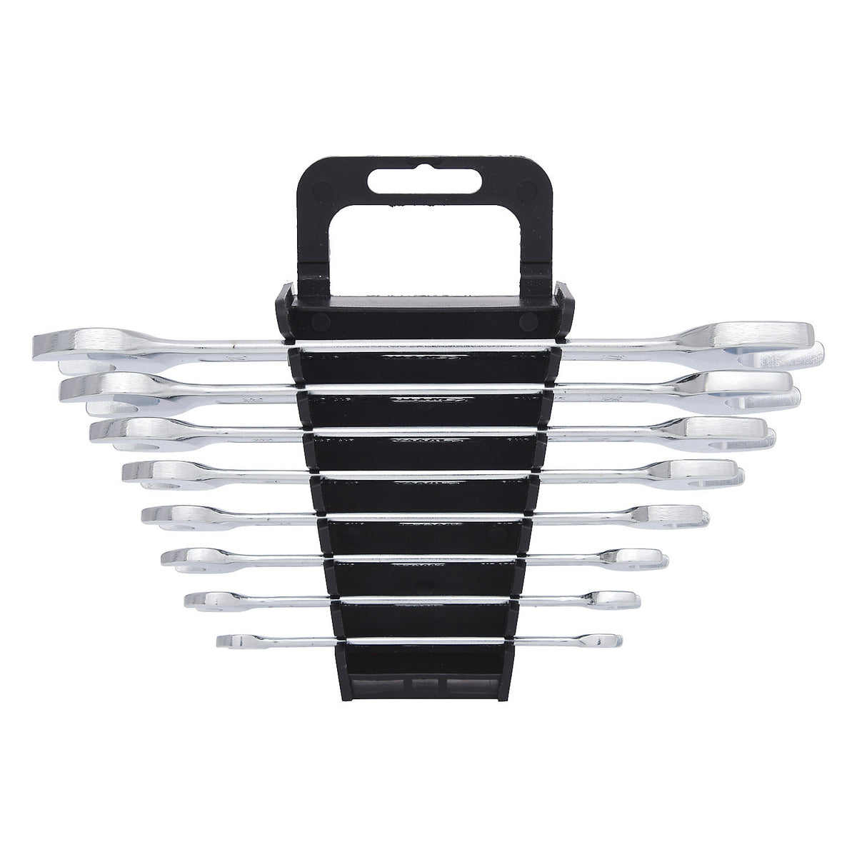 Double open ended spanner set, 6 x 7 - 20 x 22 mm, 8 parts.
