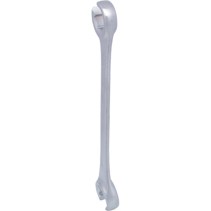 Open double ring spanner, offset, bihexagonal, 36 x 41 mm.