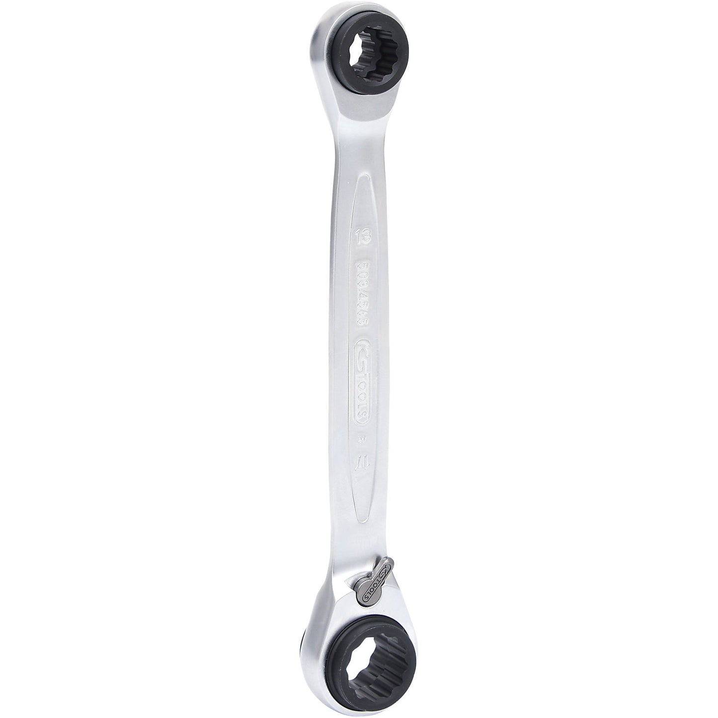 4 in 1 GEARplus reversing double ratchet ring spanner, metric, 10 x 19 - 13 x 17 mm.