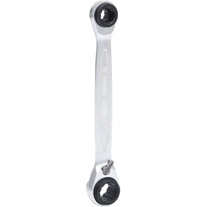 4 in 1 GEARplus reversing double ratchet ring spanner, metric, 10 x 19 - 13 x 17 mm.
