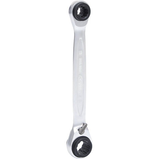 4 in 1 GEARplus reversing double ratchet ring spanner, metric, 10 x 19 - 13 x 17 mm.