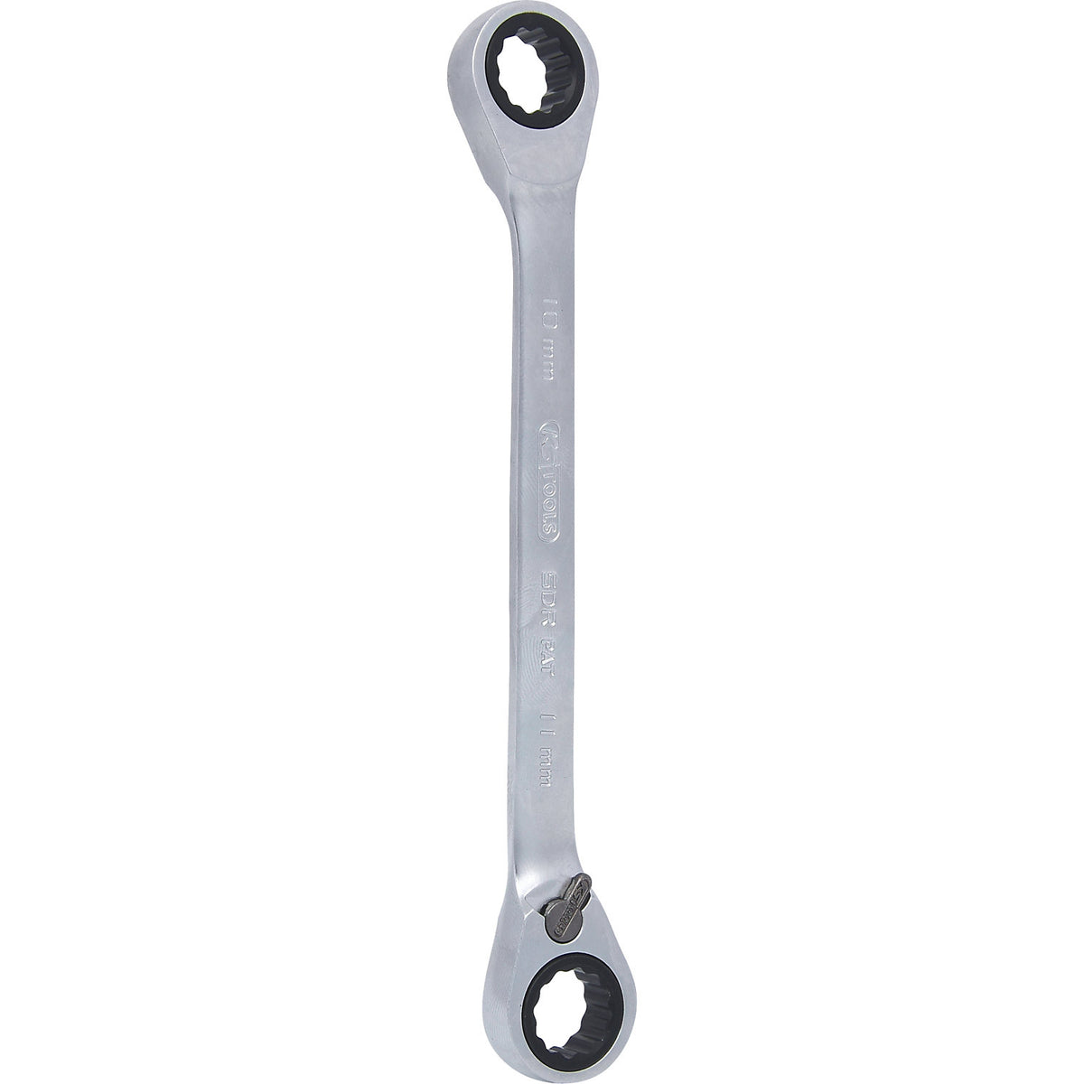 GEARplus double ratchet ring spanner, reversing, 15° ring offset, 10 x 13 mm.