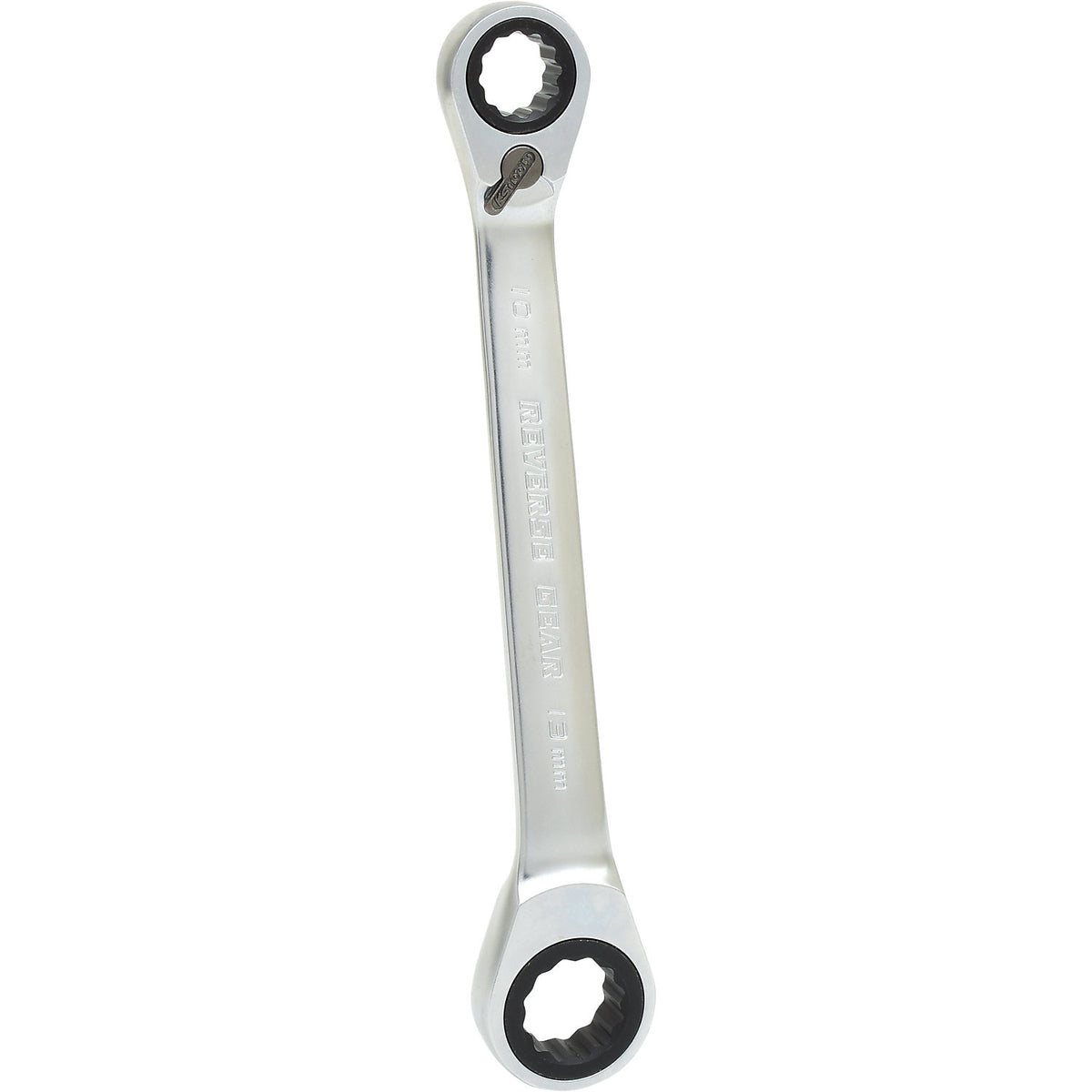 GEARplus double ratchet ring spanner, reversing, 15° ring offset, 10 x 13 mm.