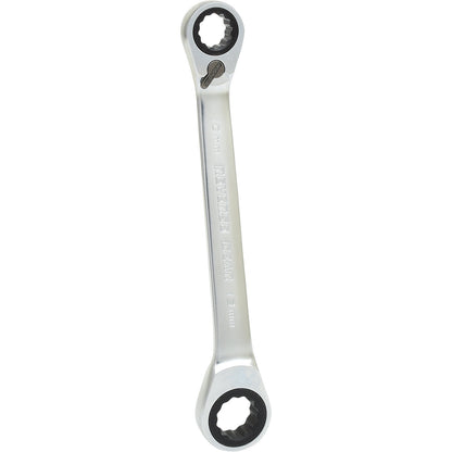GEARplus double ratchet ring spanner, reversing, 15° ring offset, 10 x 13 mm.