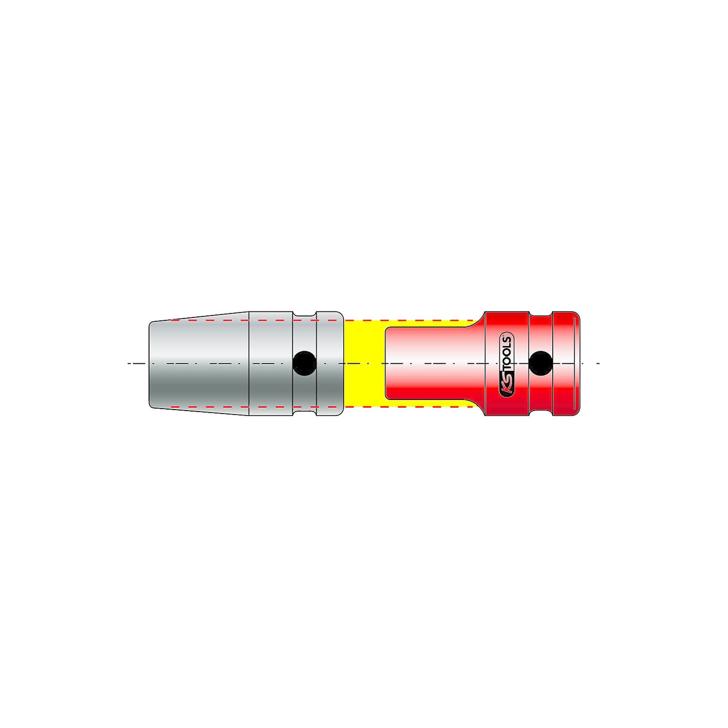 1/2'' impact socket set, short, hexagon, 12 parts.