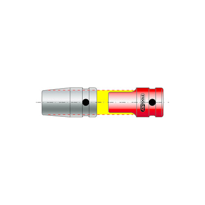 1/2'' impact socket set, short, hexagon, 12 parts.