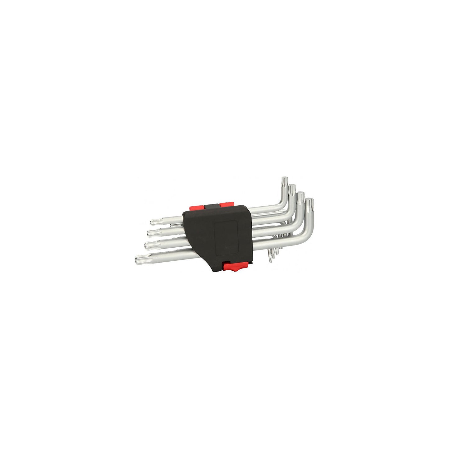 Angle key wrench set, long, Torx with ball head, 10 parts.