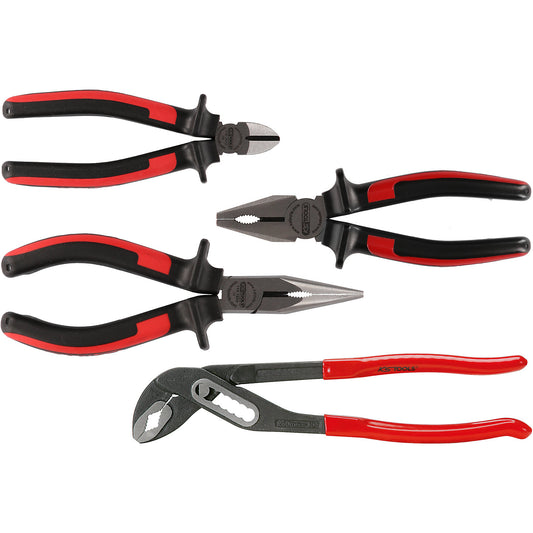ERGOTORQUE pliers set, 2-component handle, 4 parts.