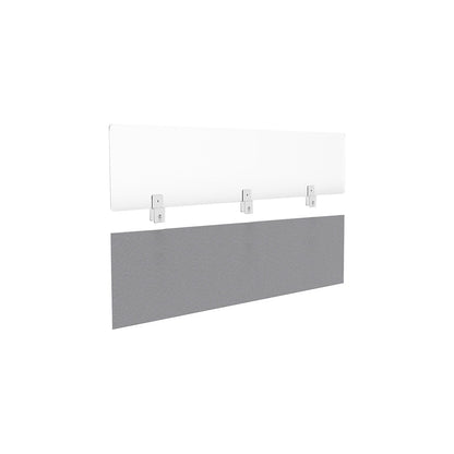 Hygiene protection panel for desk partitions, HxWxD 300 x 1600 x 5 mm, transparent.