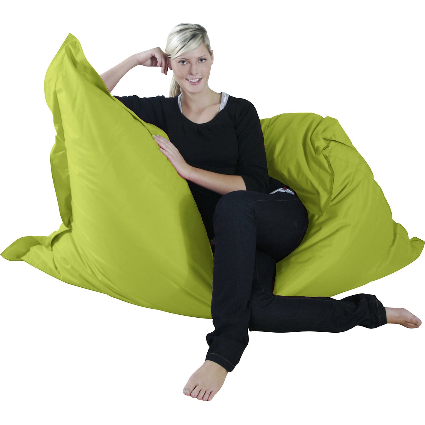 XXL giant beanbag, WxD 1800 x 1400 mm, apple green.
