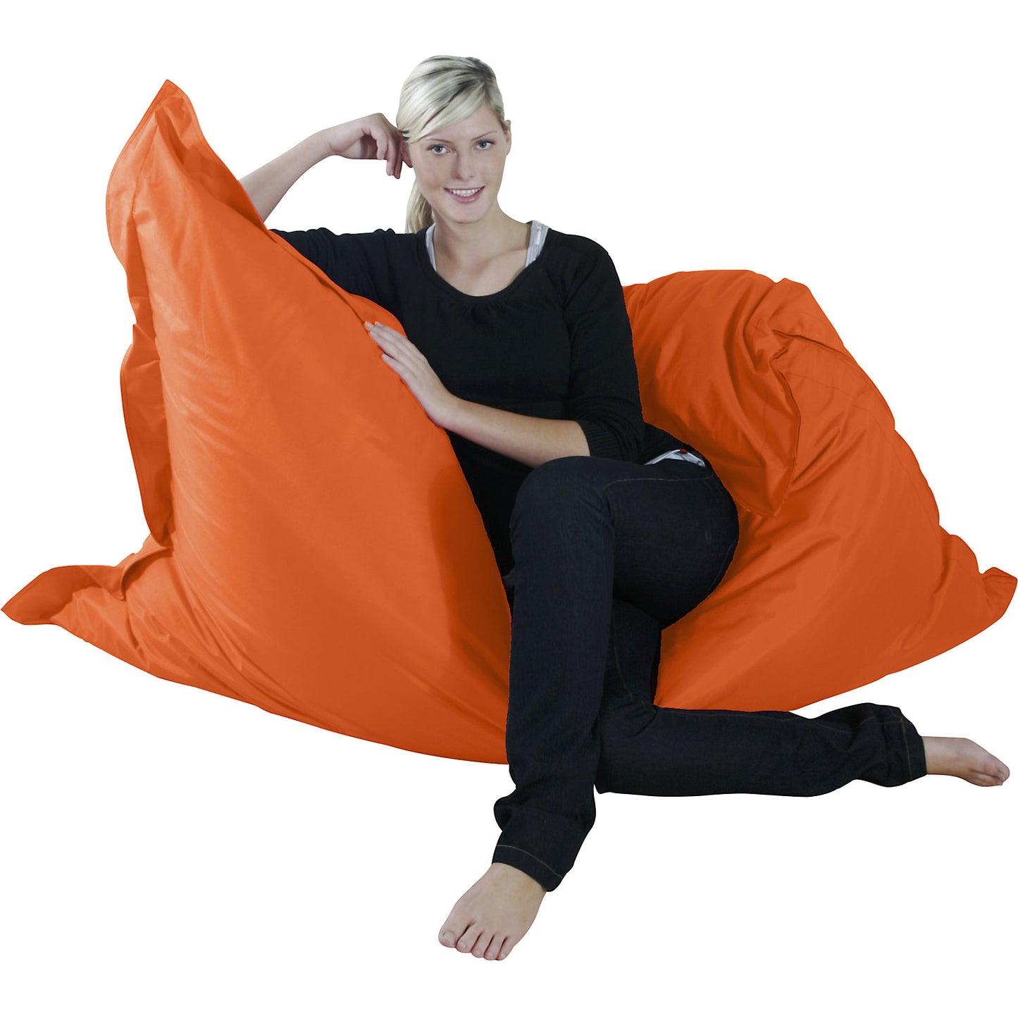 XXL giant beanbag, WxD 1800 x 1400 mm, orange.